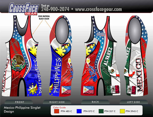 Mexico - Philippines Full Sublimated Singlet