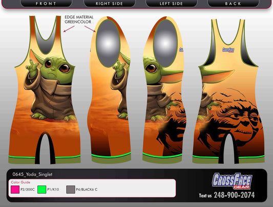 Yoda Full Sublimated Singlet