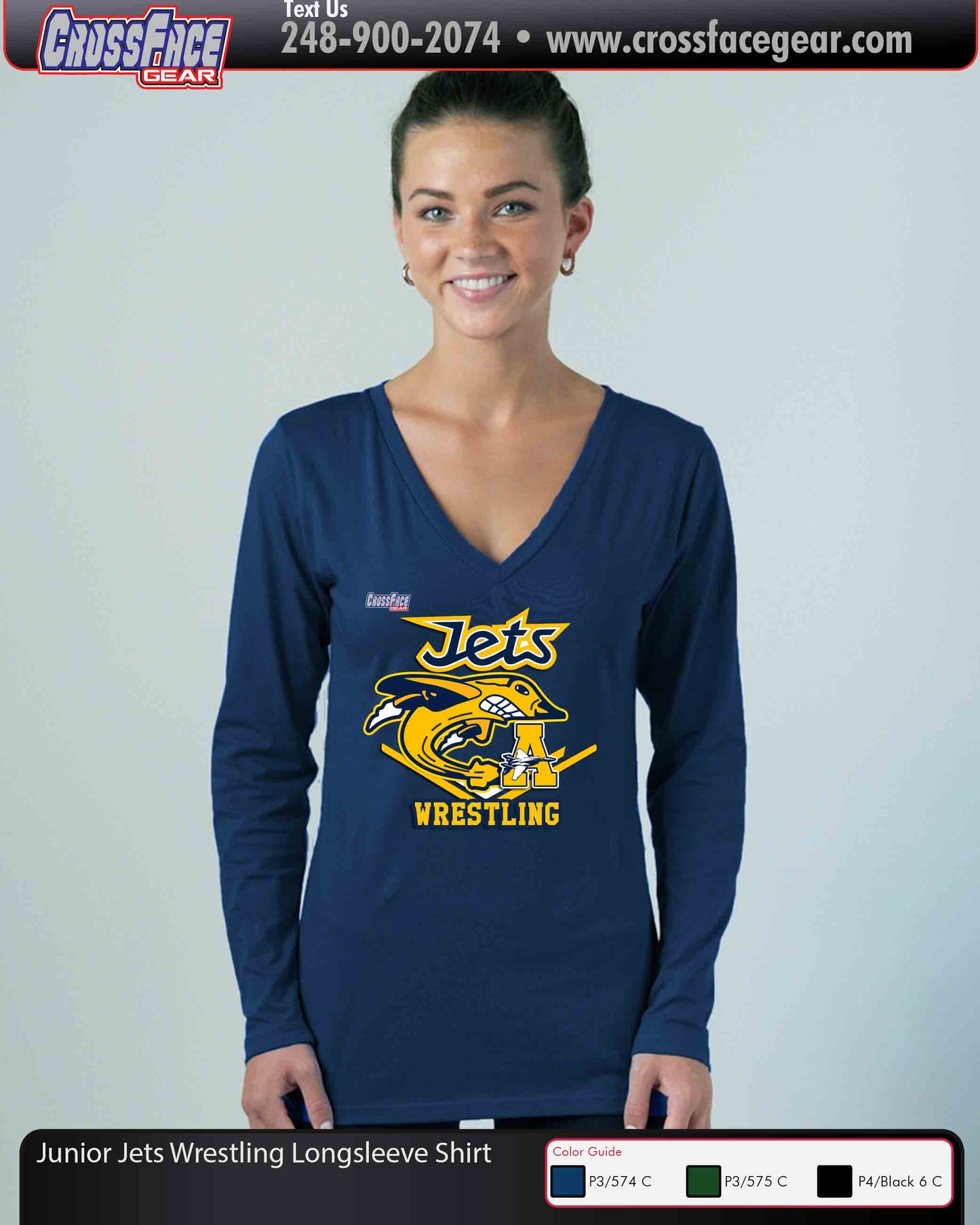 Airport Junior Jets V-neck Longsleeve  Shirt (GIRLS)