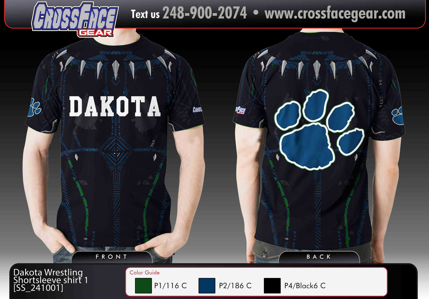 Dakota Wrestling Club Full Sublimated Short Sleeve Shirt 1