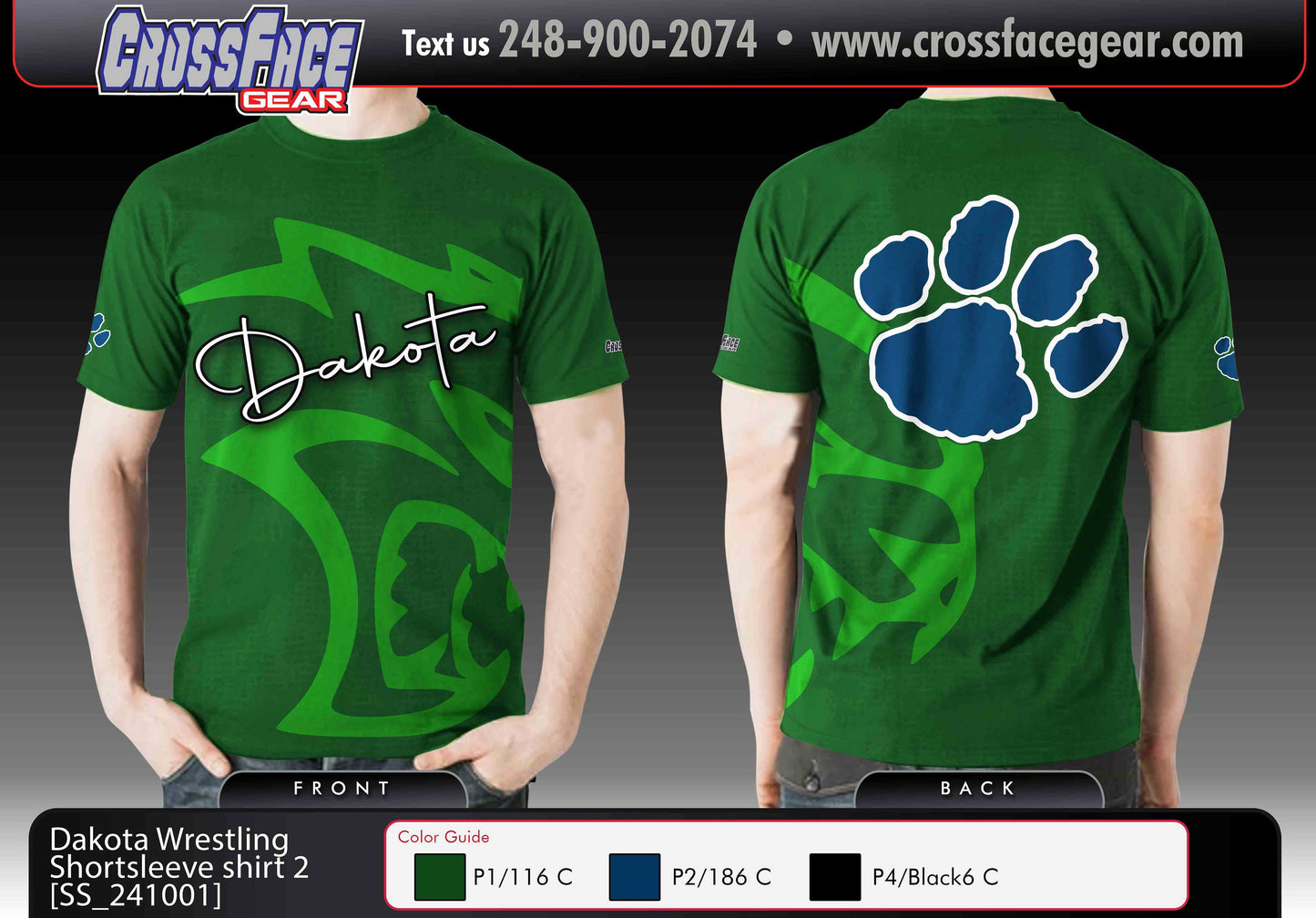 Dakota Wrestling Club Full Sublimated Short Sleeve Shirt 2