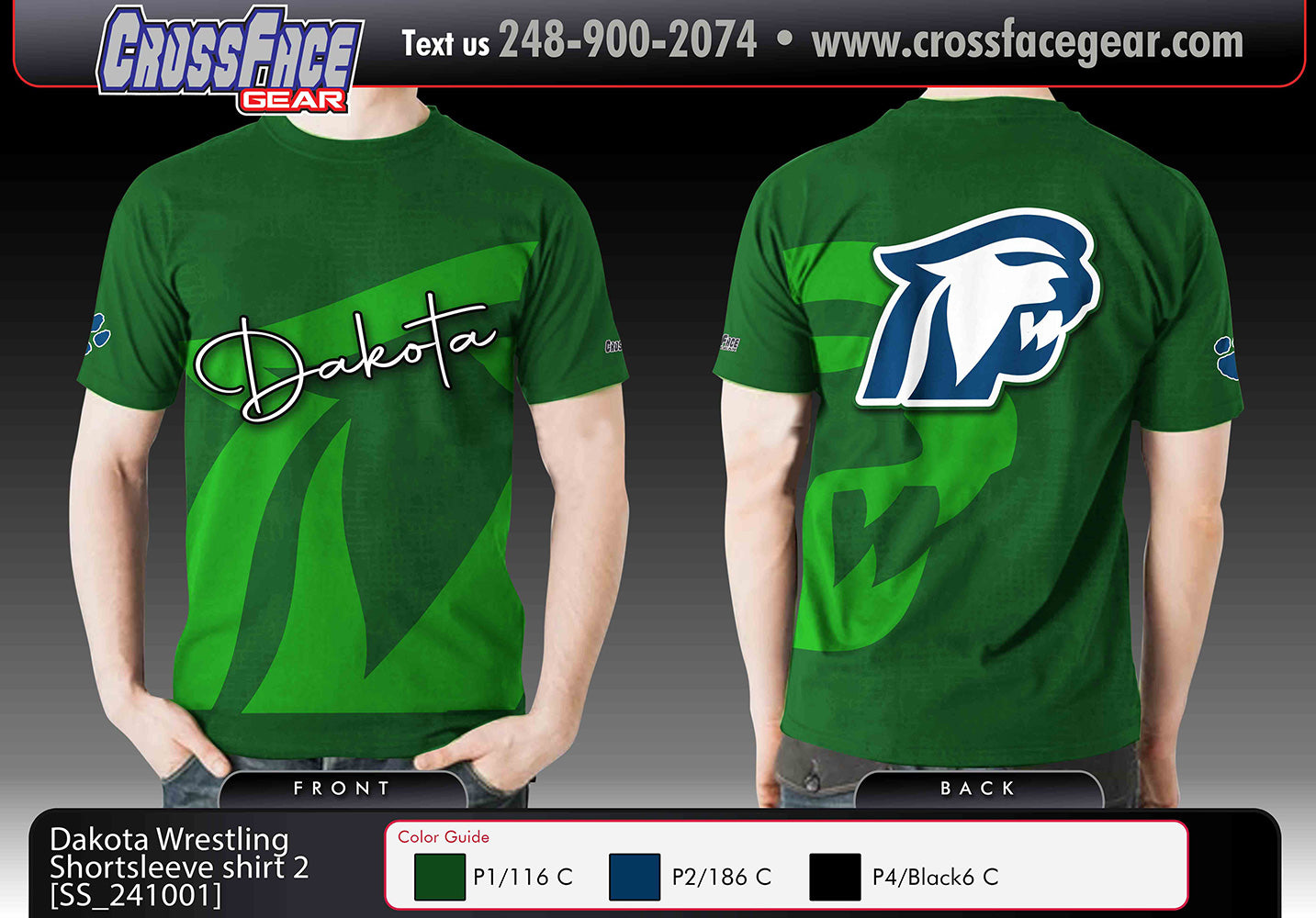 Dakota Wrestling Club Full Sublimated Short Sleeve Shirt 2