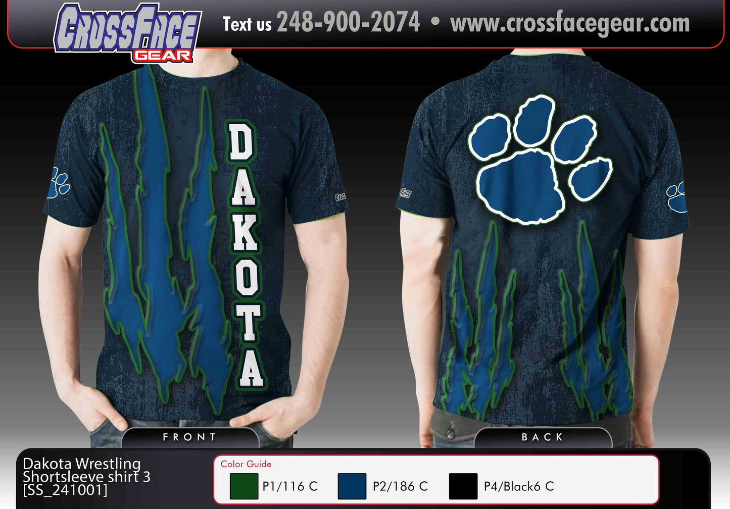 Dakota Wrestling Club Full Sublimated Short Sleeve Shirt 3