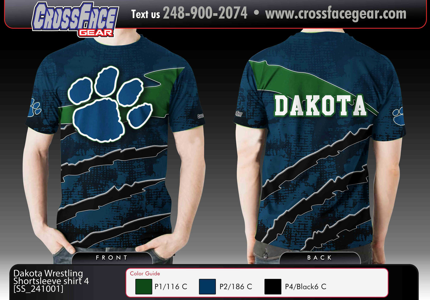 Dakota Wrestling Club Full Sublimated Short Sleeve Shirt 4