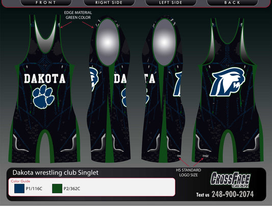 Dakota Wrestling Club (1) Full Sublimated Singlet