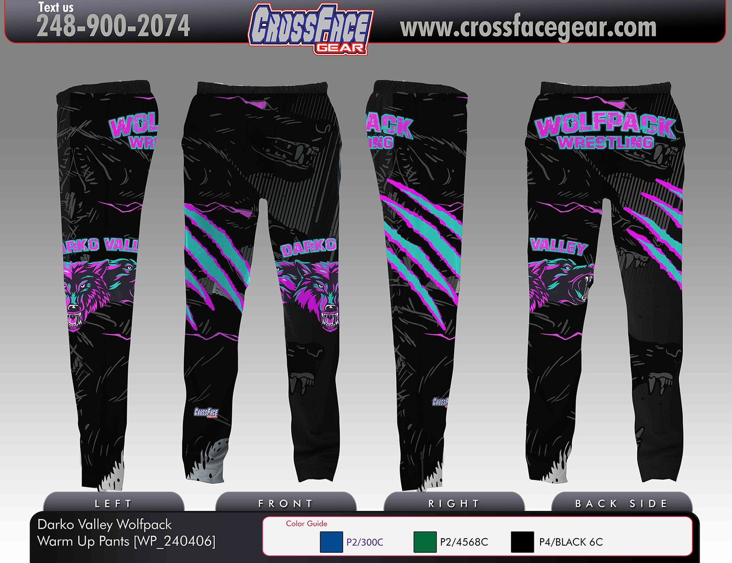 Darko Valley Wolfpack Full Sublimated Warm Up Pants