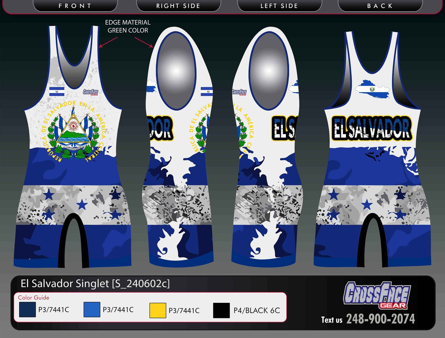 El Salvador Full Sublimated Singlet