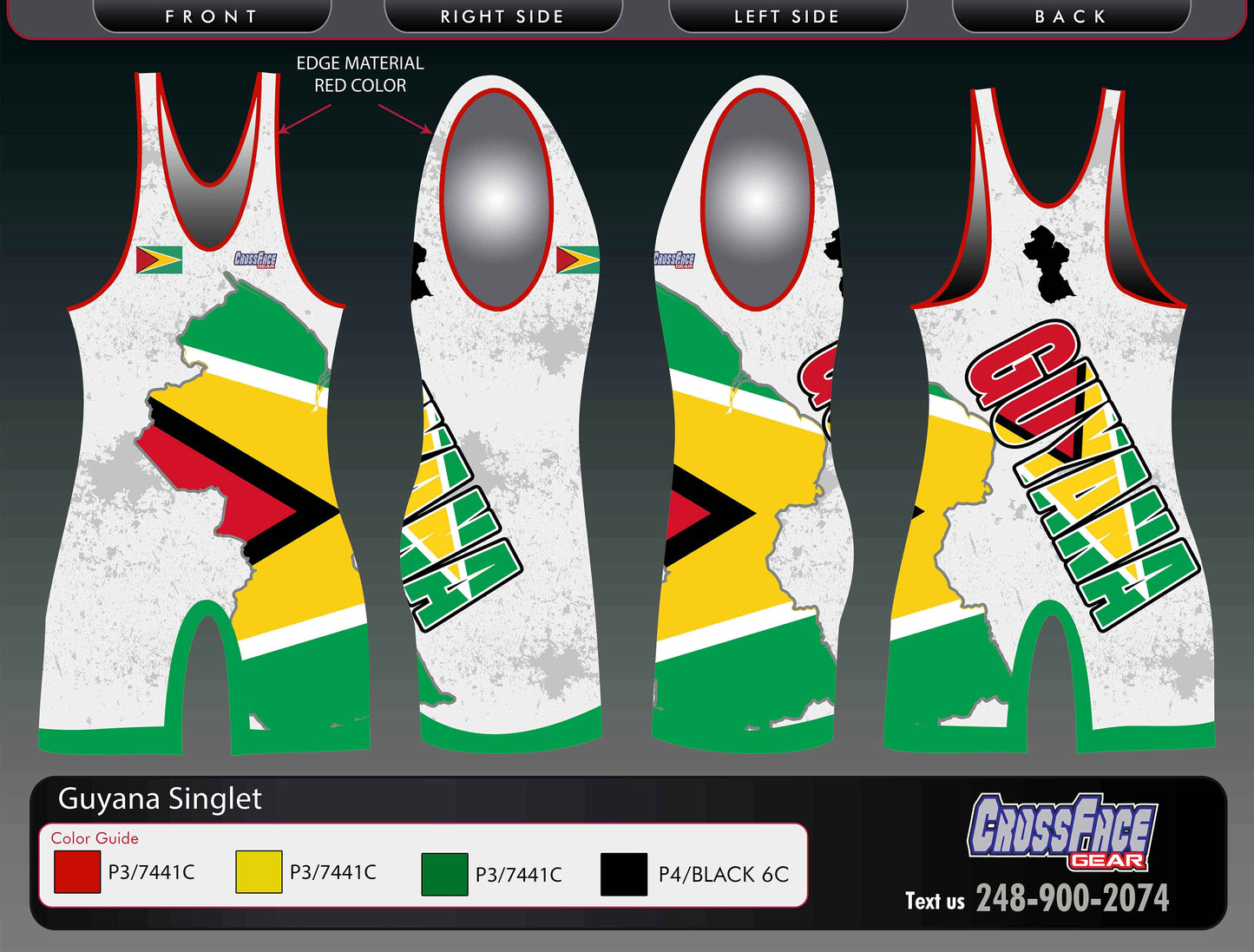 Guyana Full Sublimated Singlet