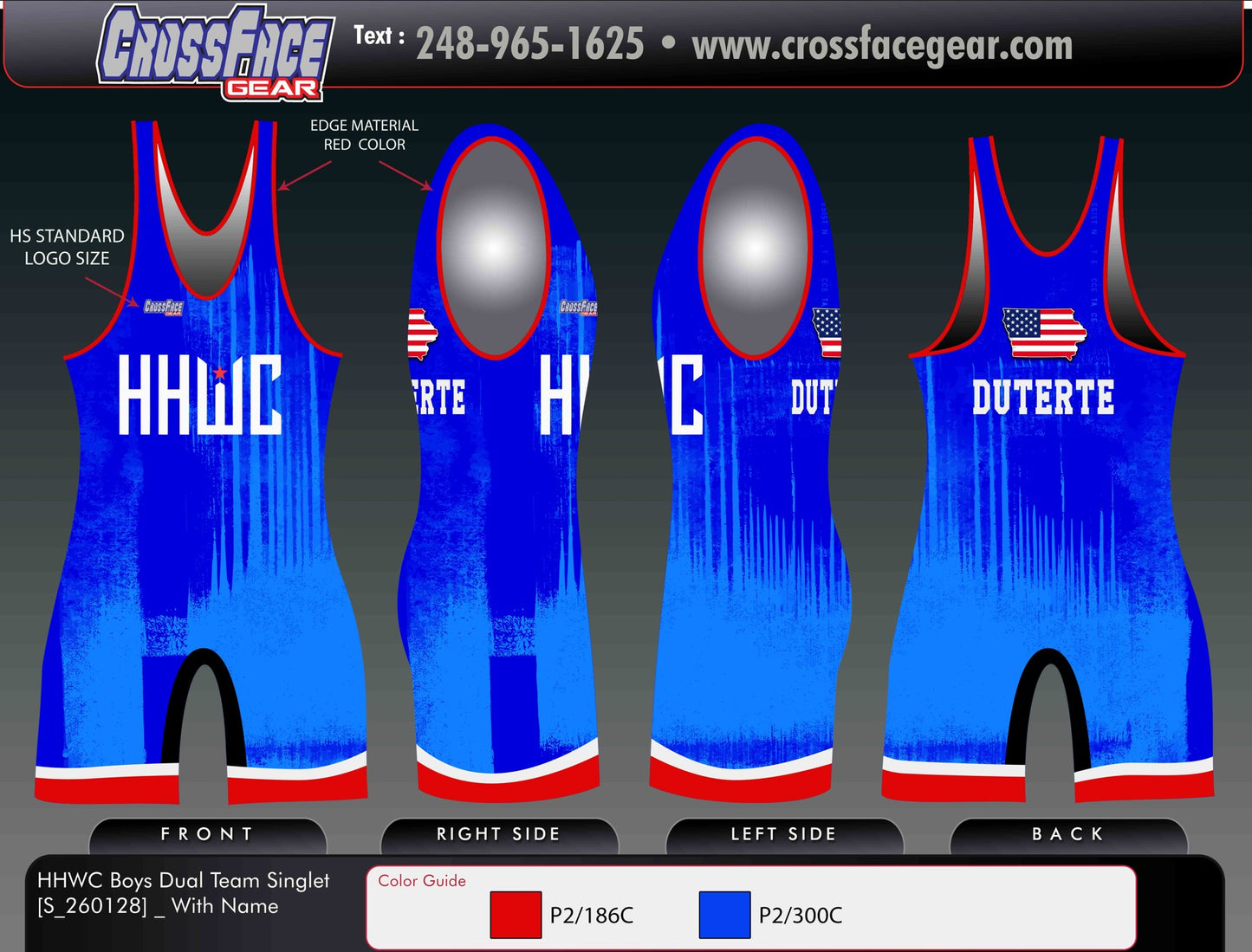HHWC Boys Dual Full Sublimated Singlet (S_260128)