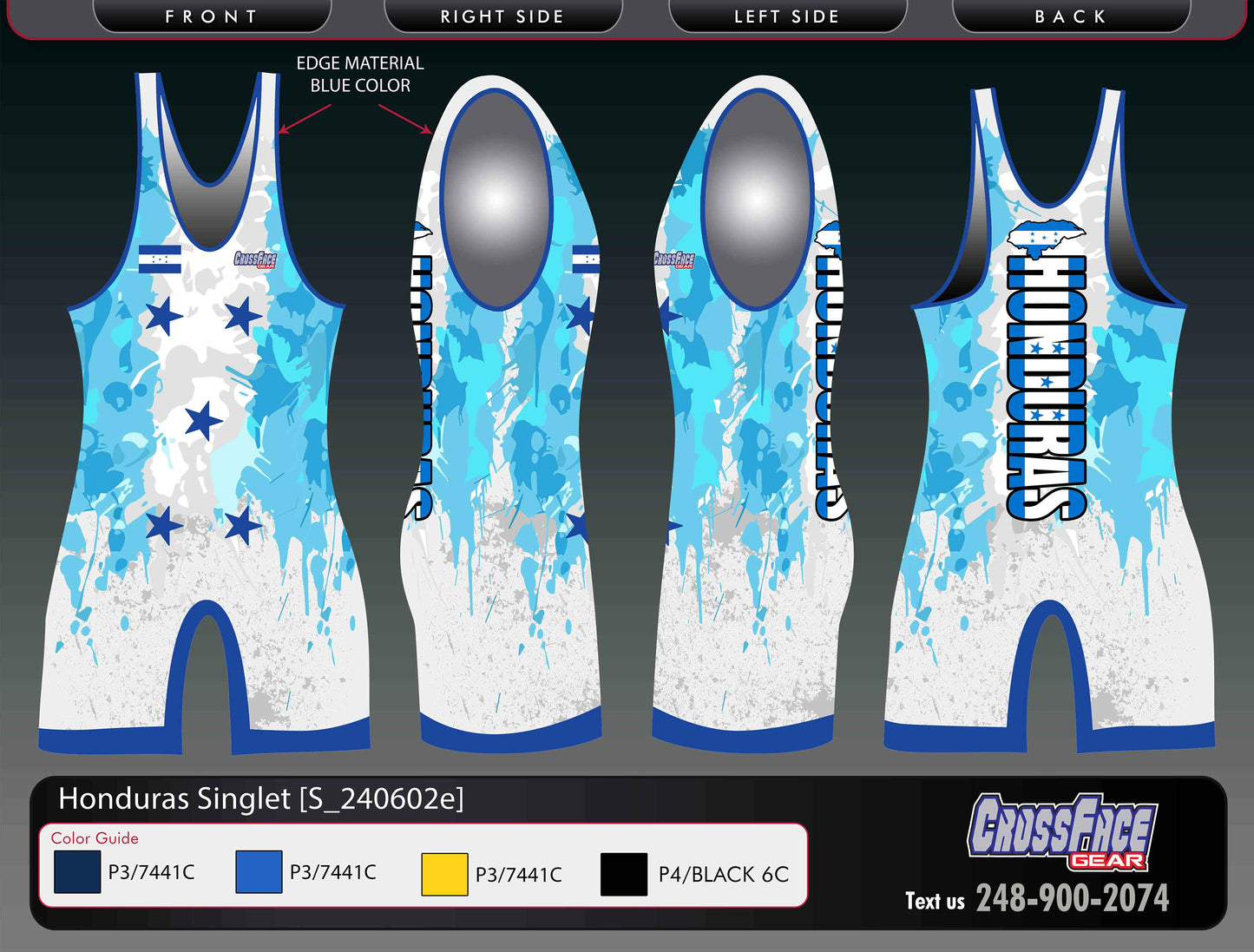 Honduras Full Sublimated Singlet