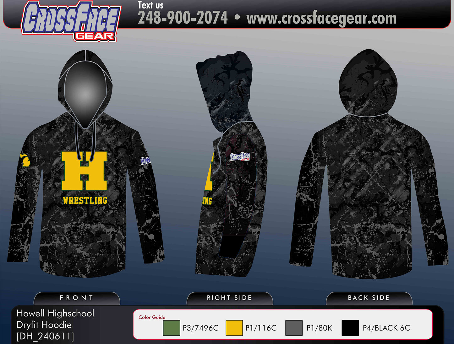 Howell Highschool Full Sublimated Dryfit Hoodie