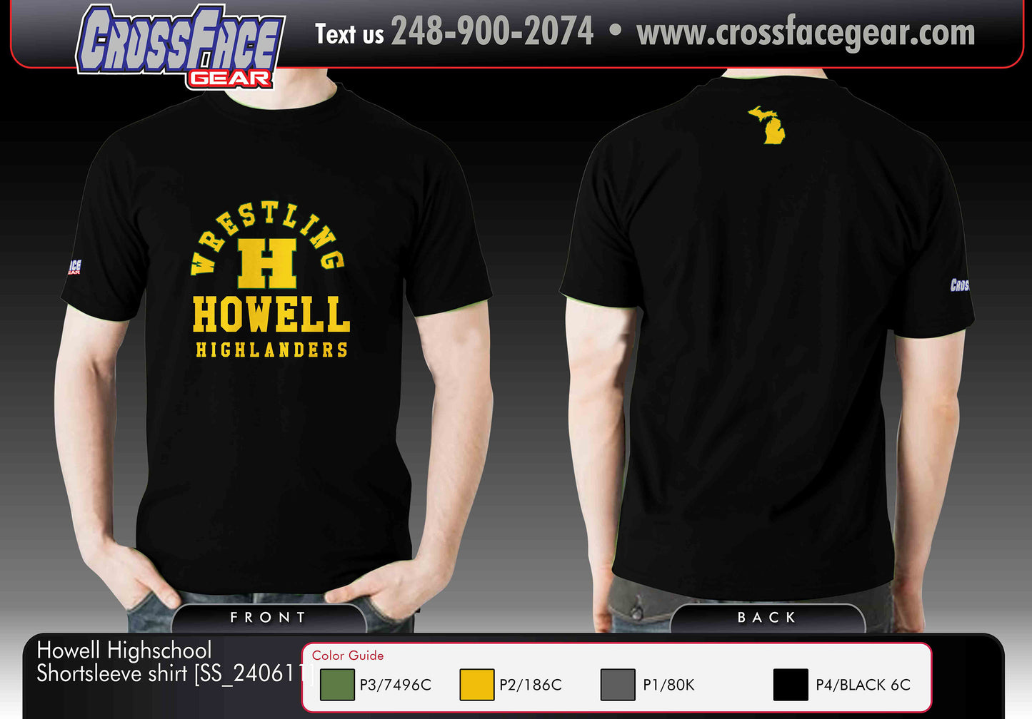 Howell Highschool Full Sublimated Short Sleeve Shirt (Black)