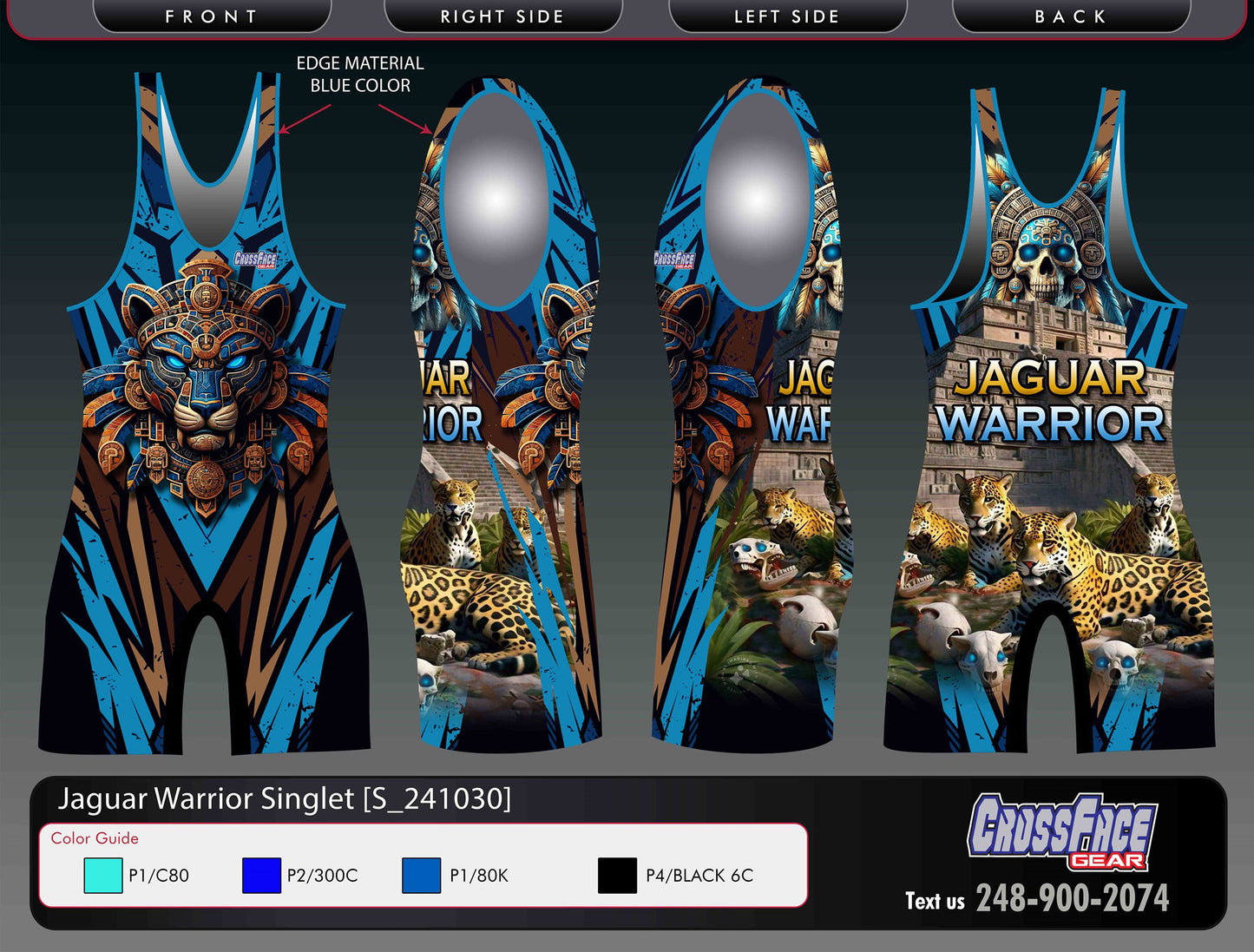 Jaguar Warriors Full Sublimated Singlet