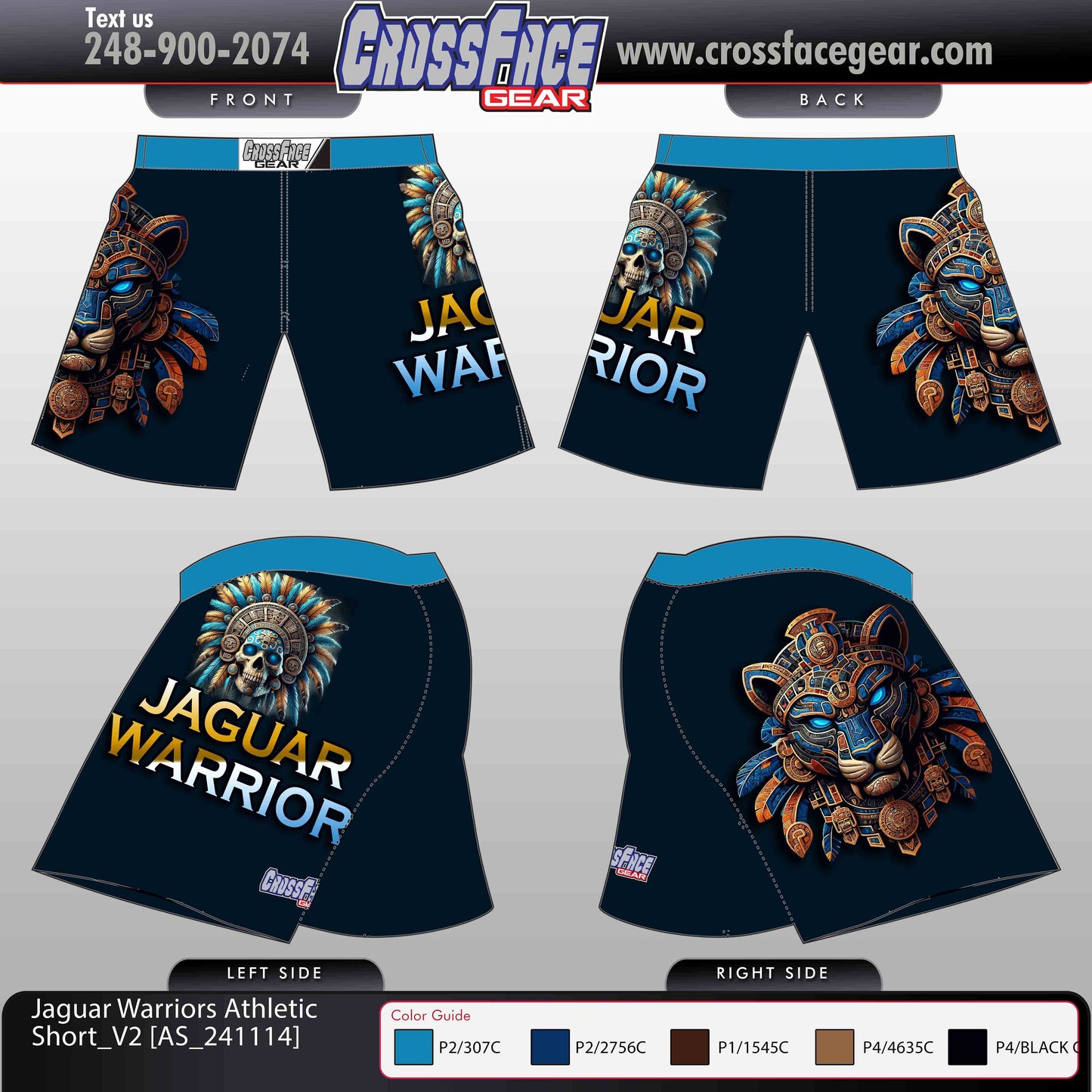 Jaguar Warriors Full Sublimated Athletic Shorts V2