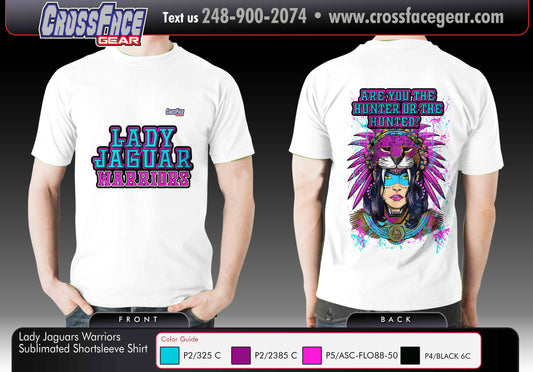Lady Jaguar Warriors Full Sublimated Short Sleeve Shirt