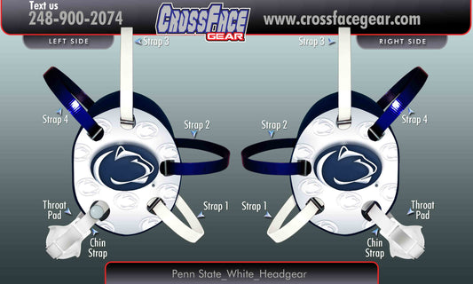 Penn State (WHITE) Custom Wrestling Headgear