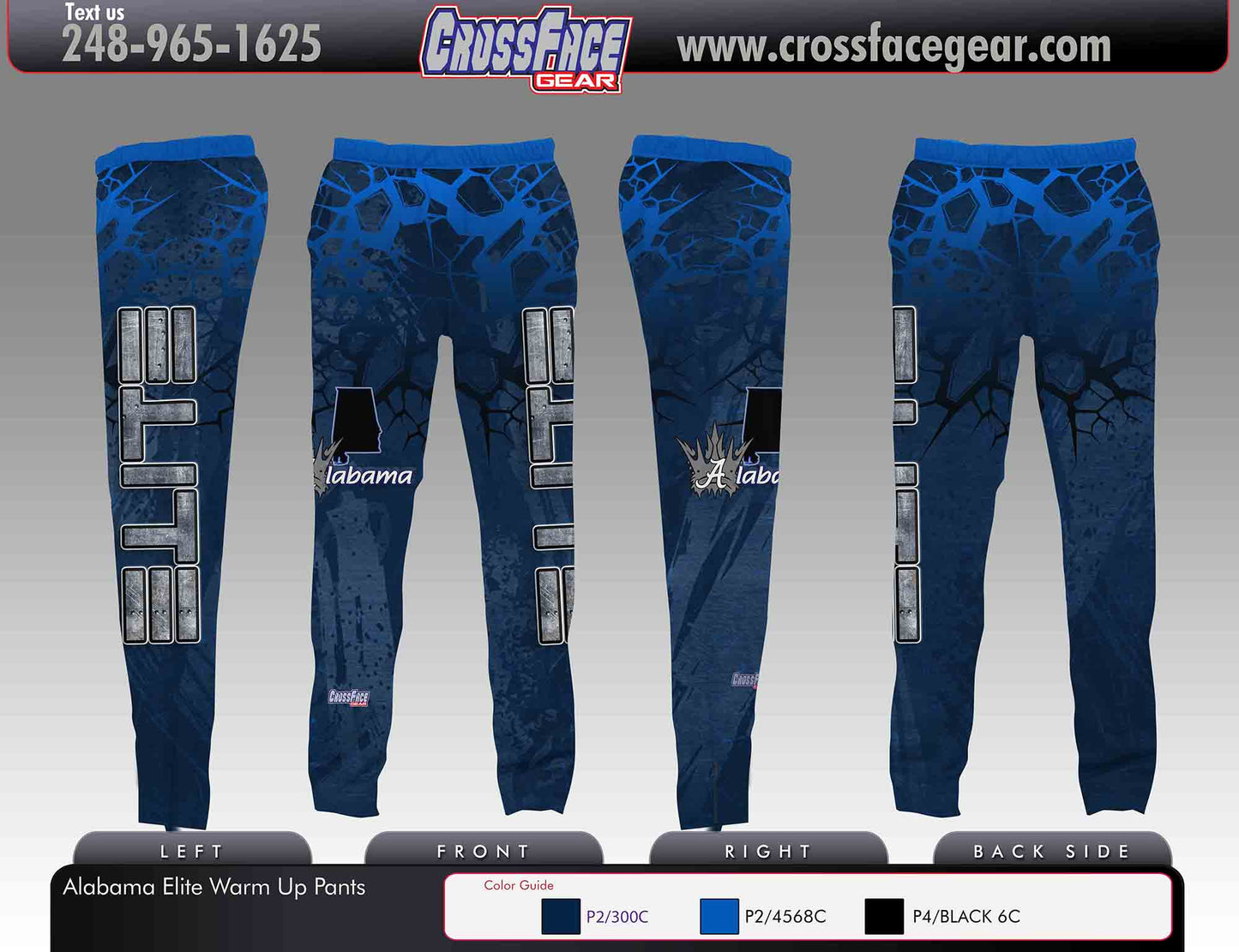 Alabama Elite Full Sublimated Warm Up Pants