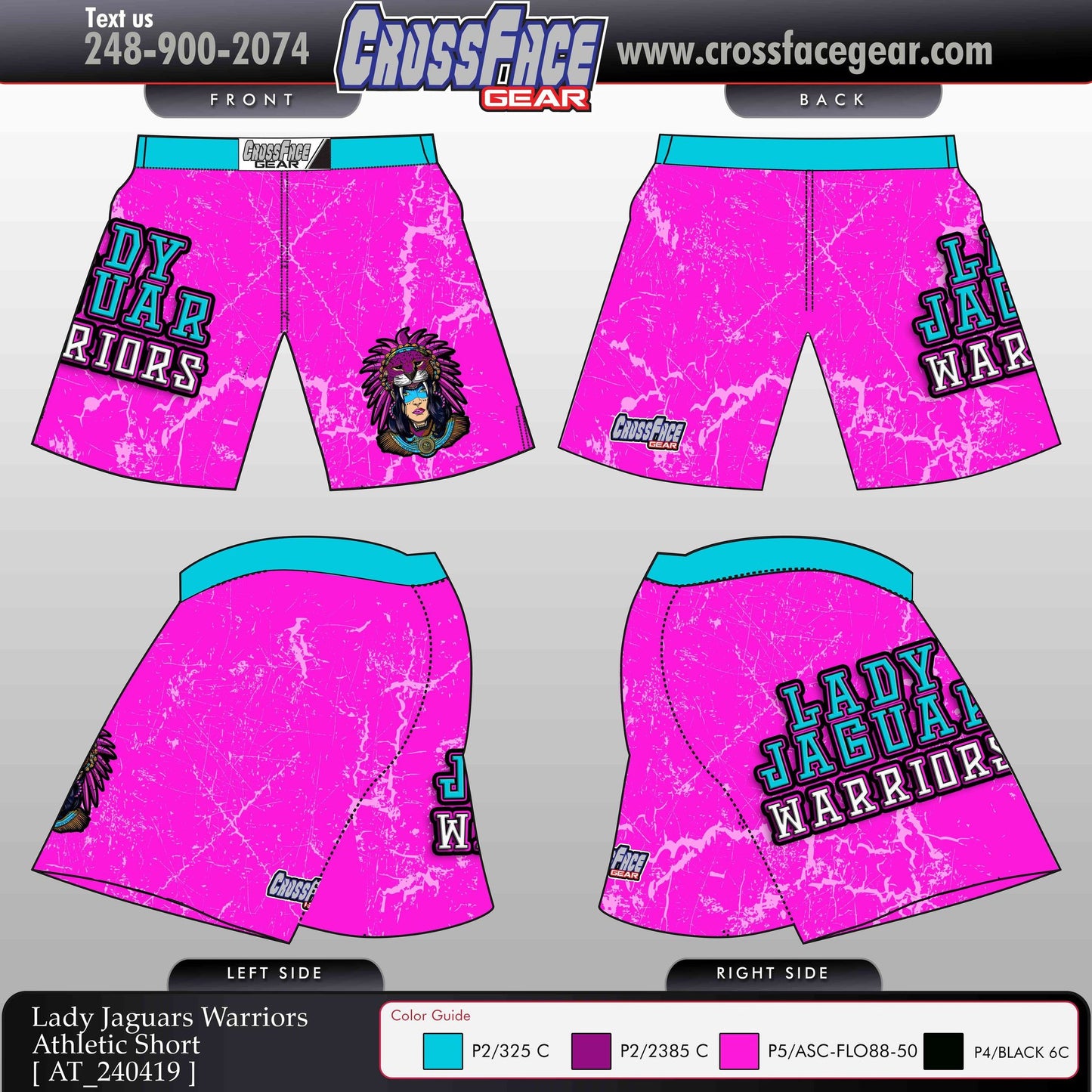 Lady Jaguar Warriors Full Sublimated Athletic Shorts