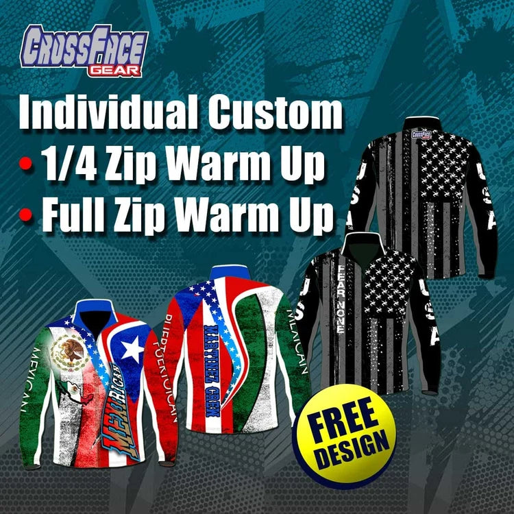 Individual Custom FUll sublimated Warm Up Zip Jacket
