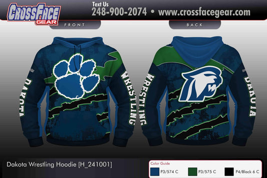 Dakota Wrestling Club Full Sublimated Hoodie 4