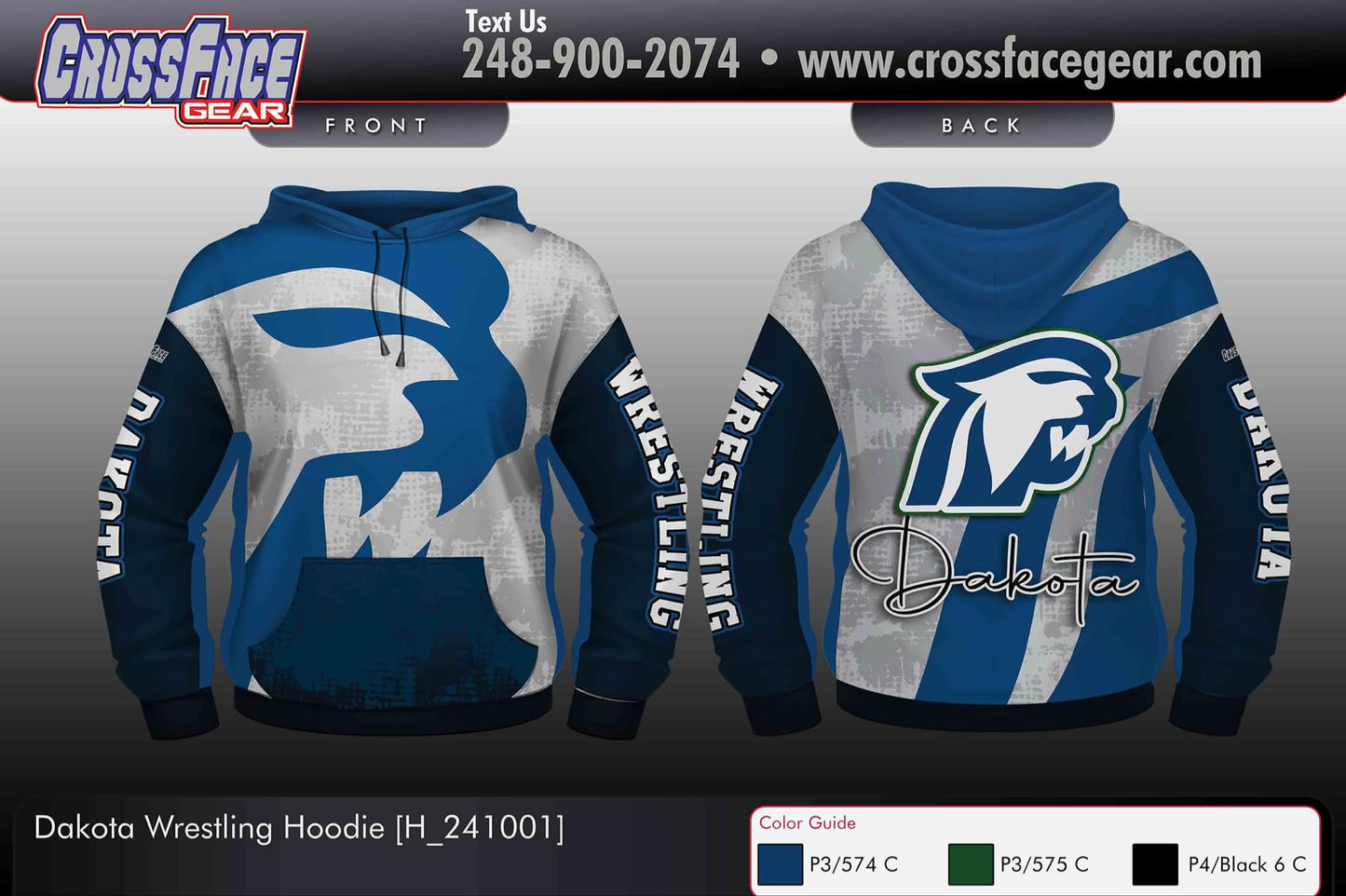 Dakota Wrestling Club Full Sublimated Hoodie 5