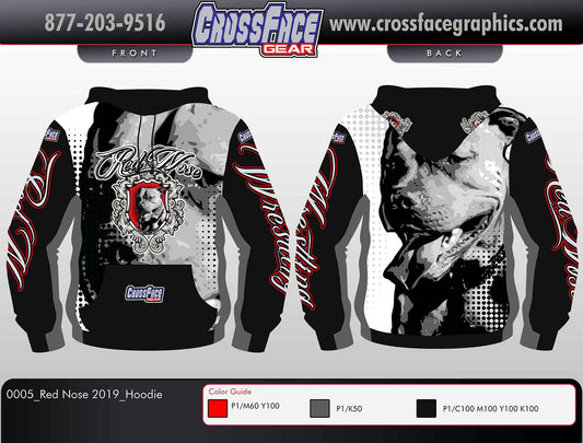 Red Nose Wrestling Full Sublimated Hoodie 2019