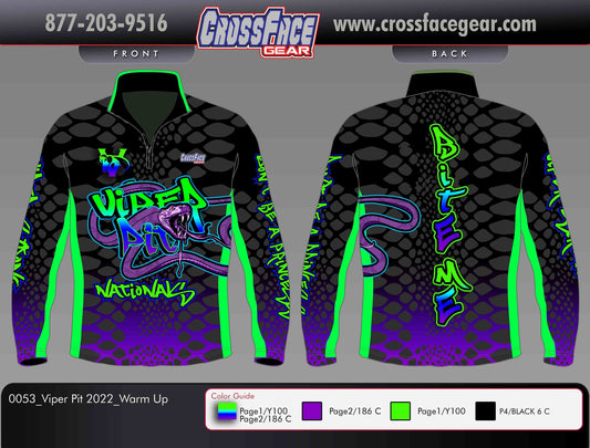 Viper Pit 2022 Full Sublimated 1/4 Zip Warm Up