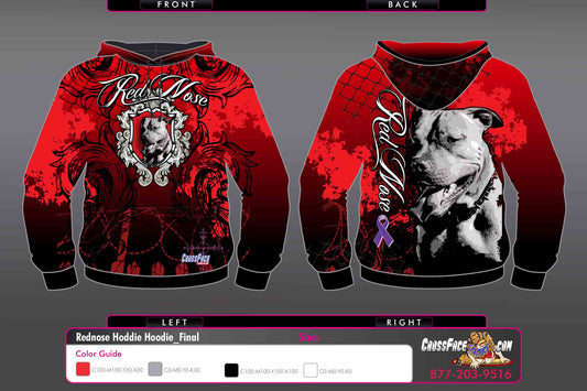 Red Nose Wrestling Full Sublimated Hoodie (RED) 2017