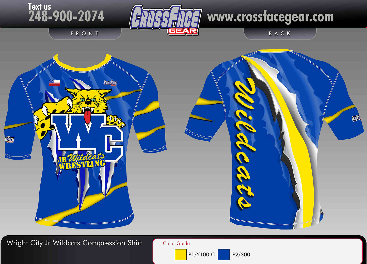 Wright City Jr Wildcats Full Sublimated Compression Shirt