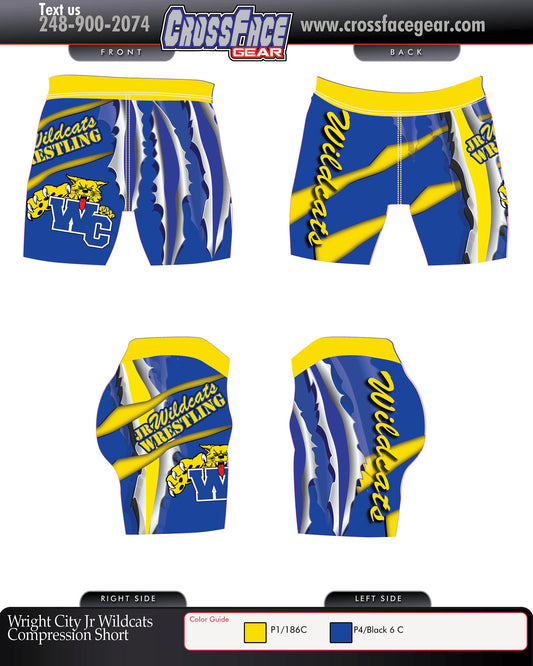 Wright City Jr Wildcats Full Sublimated Compression Shorts
