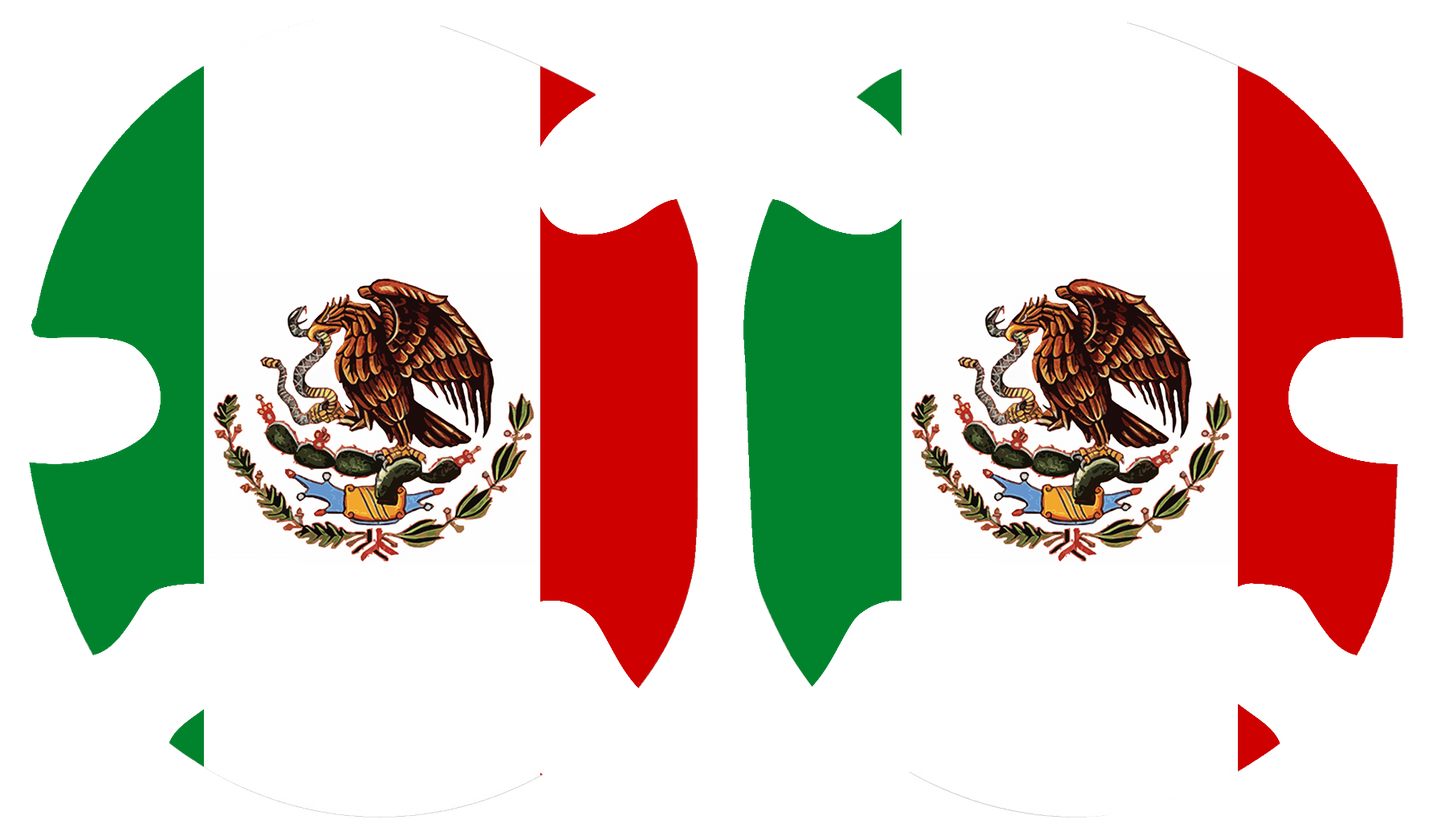 Mexican Flag Headgear Decal