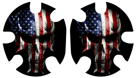 US Skull Flag Headgear Decal